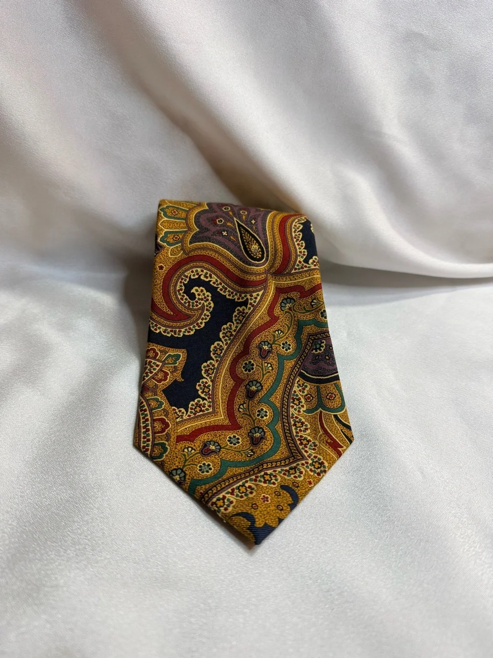 Polo Ralph Lauren Silk Wool Paisley Tie Made in USA
